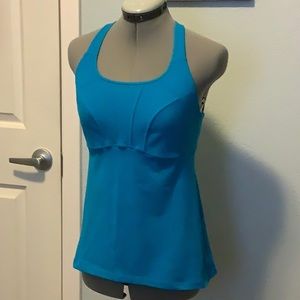 🌿Prana Women’s Workout Tank Top With Built In Bra In Teal Size Medium 🌿